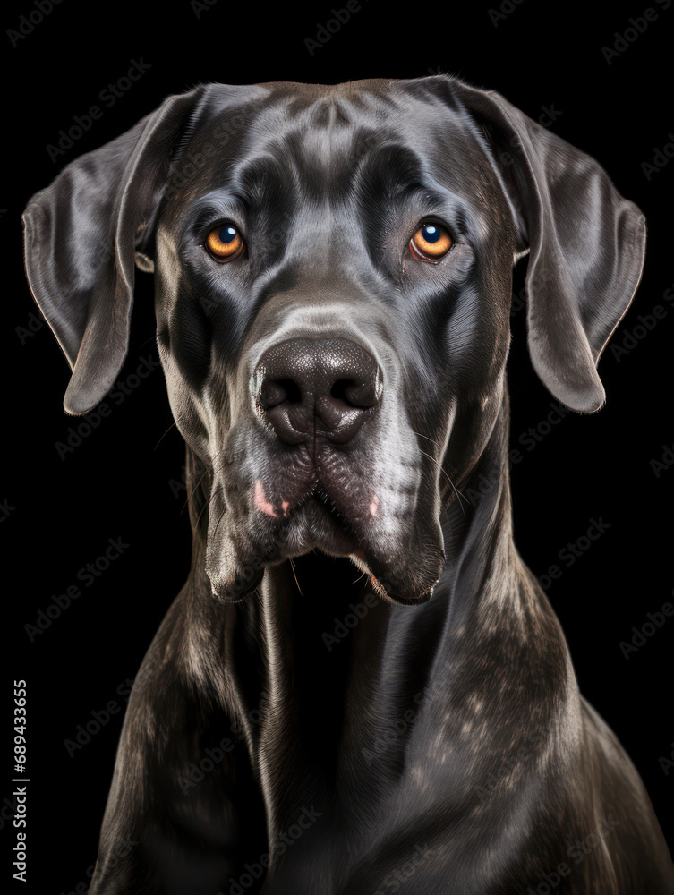 Great Dane Dog Studio Shot Isolated on Clear Background, Generative AI Great Dane Dog Studio Shot Isolated on Clear Background, Generative AI