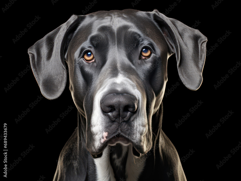 Great Dane Dog Studio Shot Isolated on Clear Background, Generative AI Great Dane Dog Studio Shot Isolated on Clear Background, Generative AI