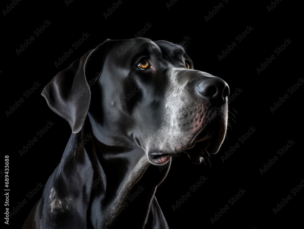 Great Dane Dog Studio Shot Isolated on Clear Background, Generative AI Great Dane Dog Studio Shot Isolated on Clear Background, Generative AI