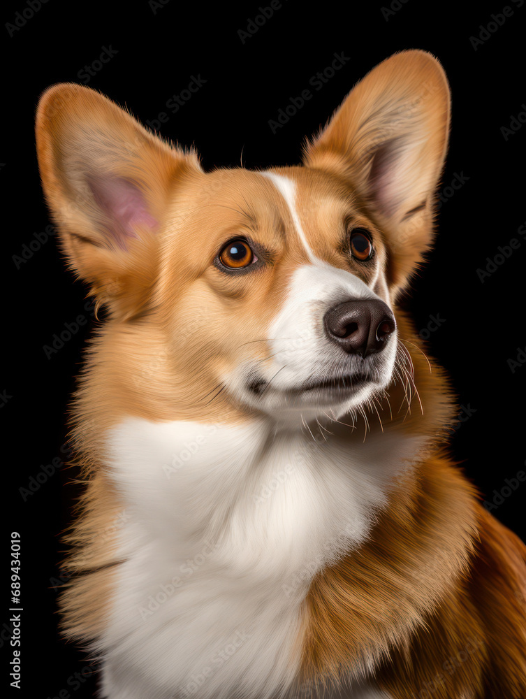 Pembroke Welsh Corgi Dog Studio Shot Isolated on Clear Background, Generative AI Pembroke Welsh Corgi Dog Studio Shot Isolated on Clear Background, Generative AI