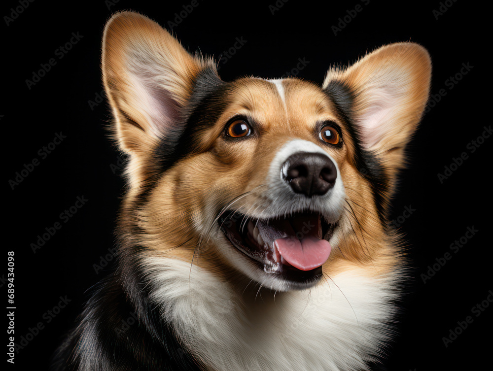 Pembroke Welsh Corgi Dog Studio Shot Isolated on Clear Background, Generative AI