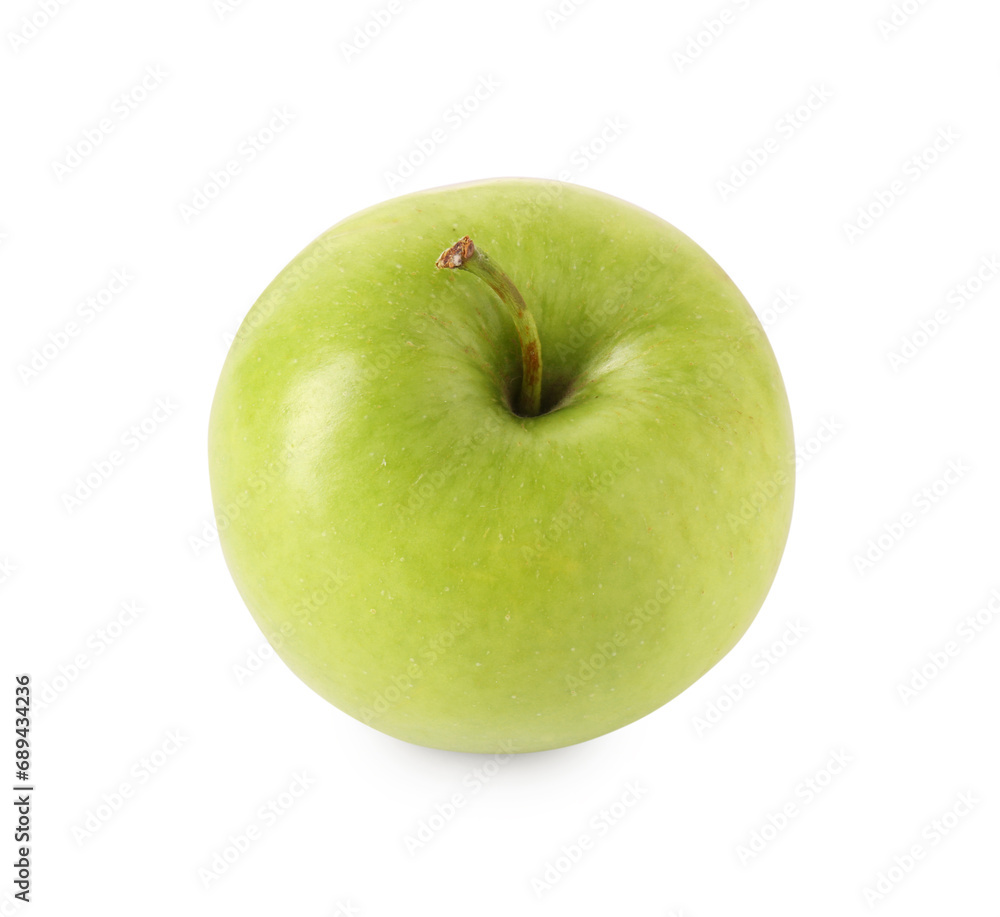 One ripe green apple isolated on white One ripe green apple isolated on white