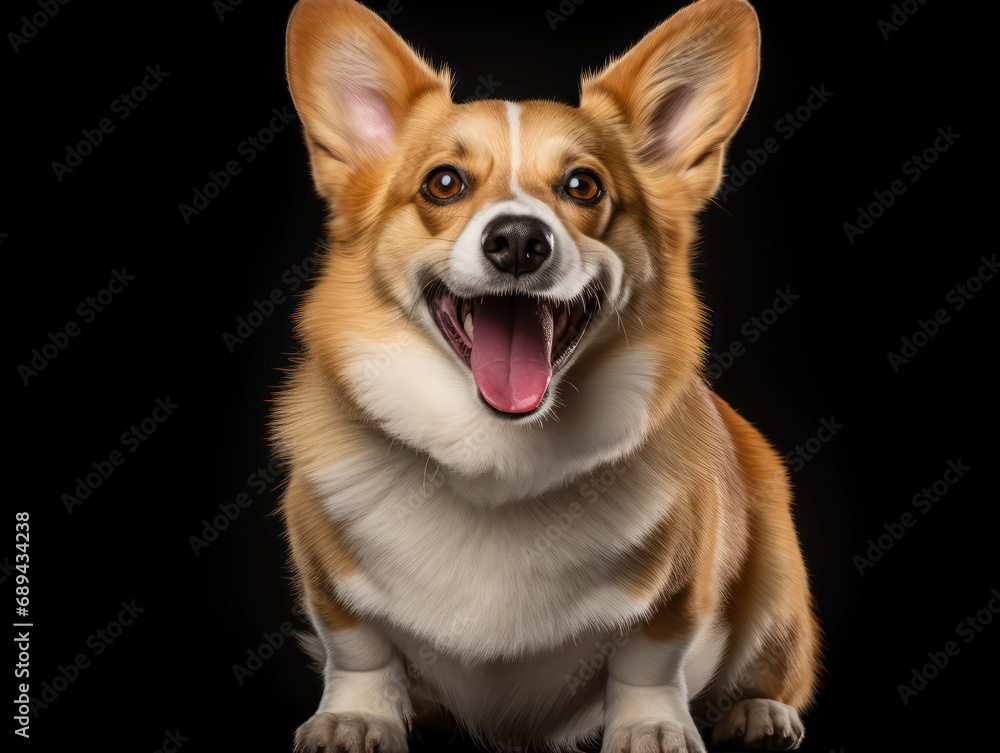 Pembroke Welsh Corgi Dog Studio Shot Isolated on Clear Background, Generative AI