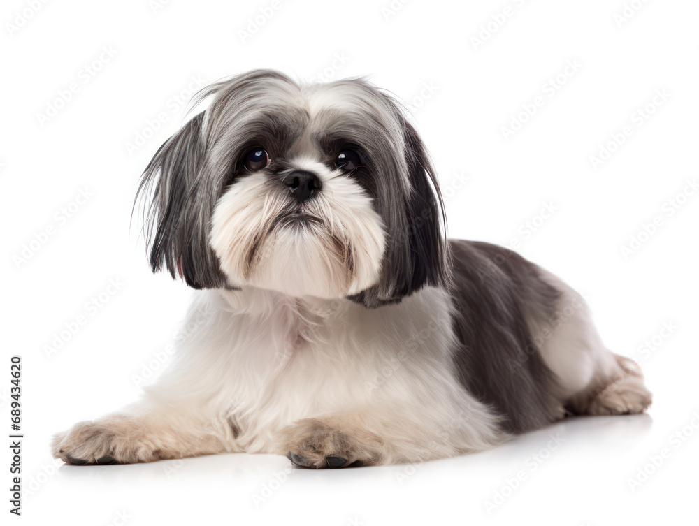 Shih Tzu Dog Studio Shot Isolated on Clear Background, Generative AI Shih Tzu Dog Studio Shot Isolated on Clear Background, Generative AI