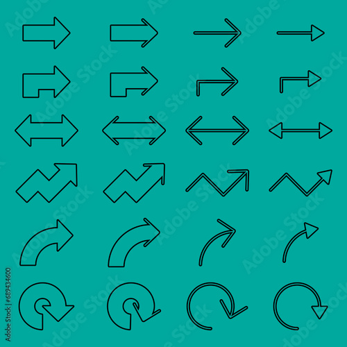 シンプルな矢印セット（24種類）