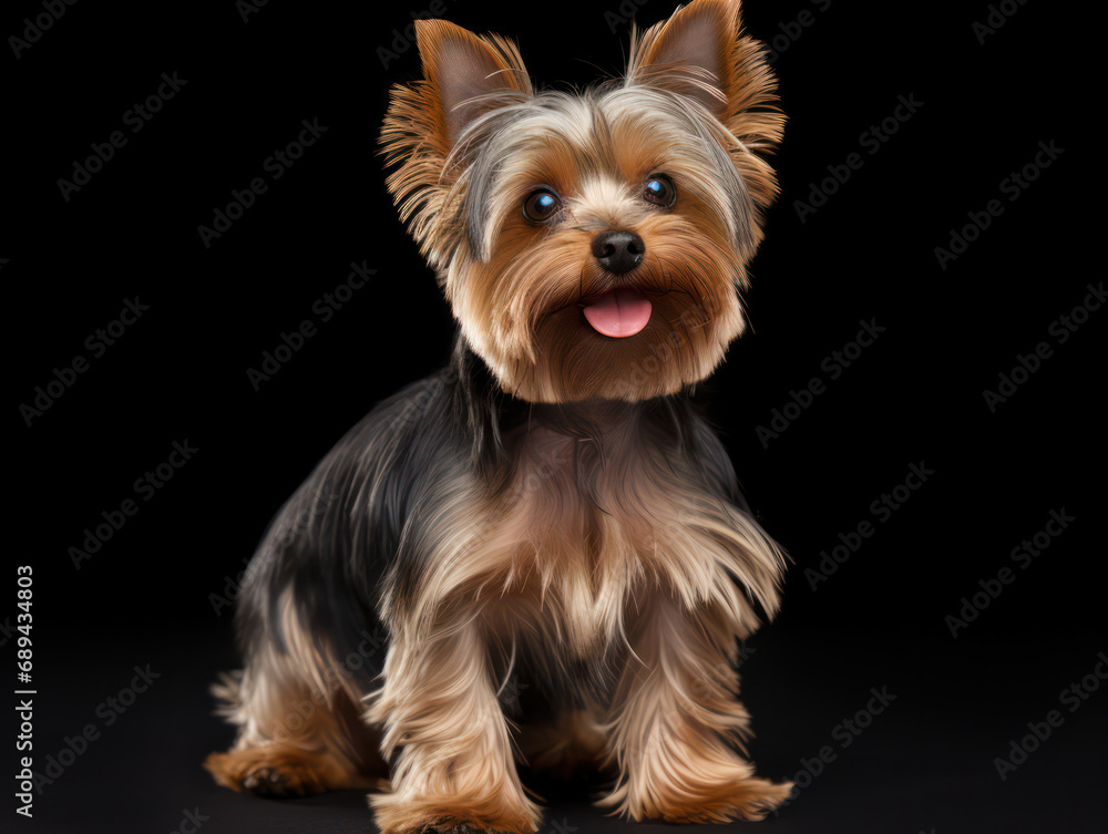 Yorkshire Terrier Dog Studio Shot Isolated on Clear Background, Generative AI Yorkshire Terrier Dog Studio Shot Isolated on Clear Background, Generative AI