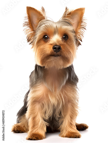 Yorkshire Terrier Dog Studio Shot Isolated on Clear Background  Generative AI
