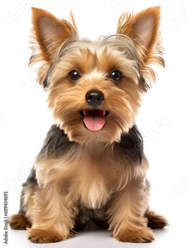 Yorkshire Terrier Dog Studio Shot Isolated on Clear Background, Generative AI