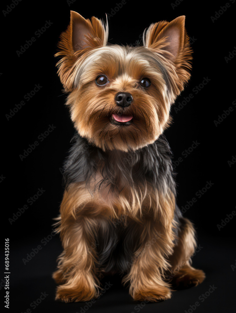 Yorkshire Terrier Dog Studio Shot Isolated on Clear Background, Generative AI Yorkshire Terrier Dog Studio Shot Isolated on Clear Background, Generative AI