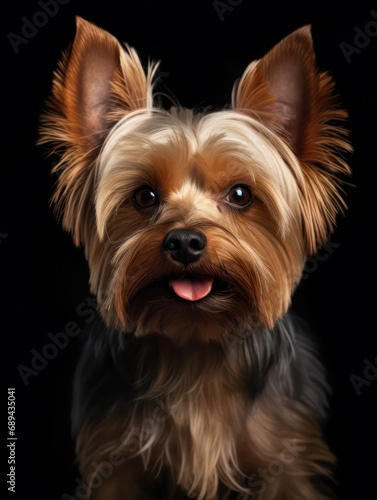 Yorkshire Terrier Dog Studio Shot Isolated on Clear Background, Generative AI © Vig
