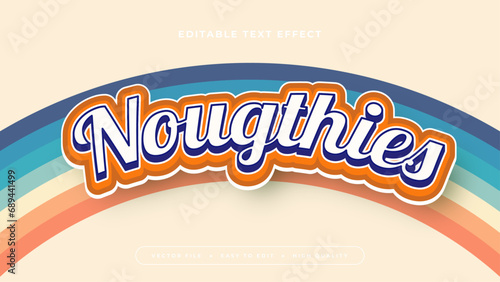 Colorful colourful noughthies 3d editable text effect - font style