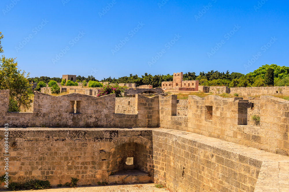 Ancient fortress. Background with selective focus and copy space