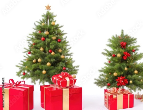 Christmas tree with gift boxes 