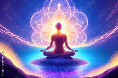 Yoga in the lotus position