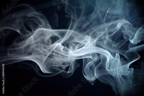 Abstract Smoke with color gradient on black background