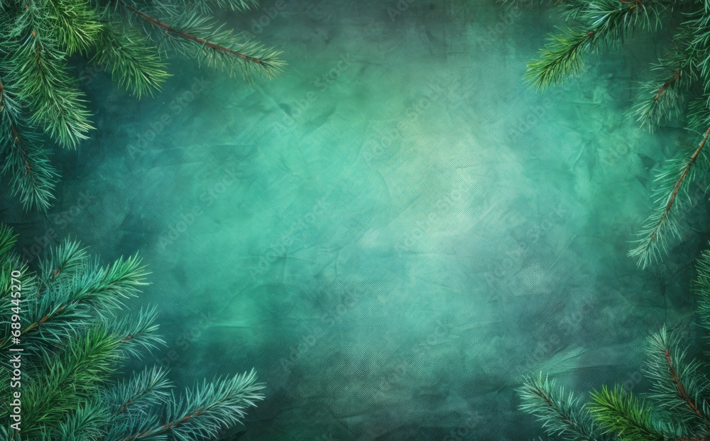 Frame of fir branches on a dark background, Christmas and New Year's decor Frame of fir branches on a dark background, Christmas and New Year's decor