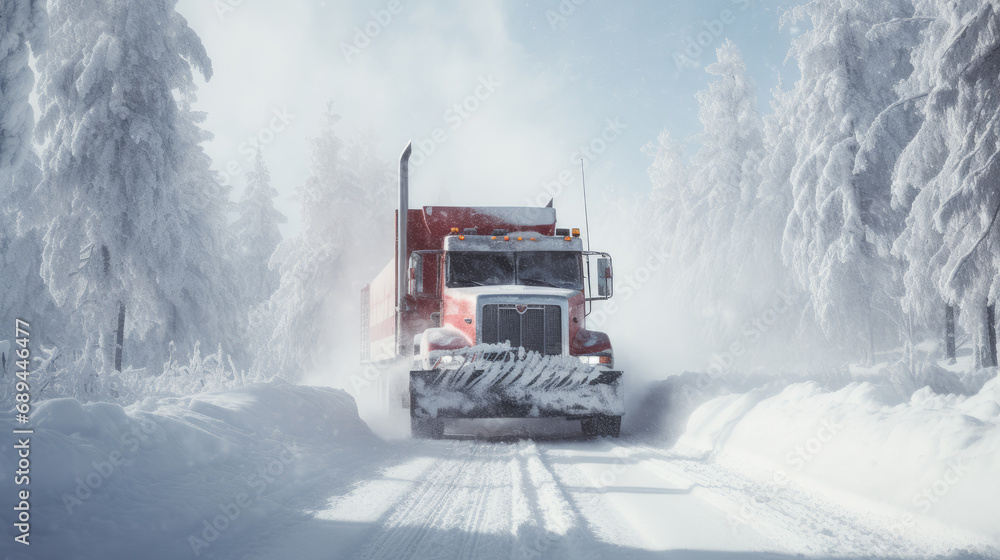 A lot of snow on the road Generative Ai A lot of snow on the road Generative Ai
