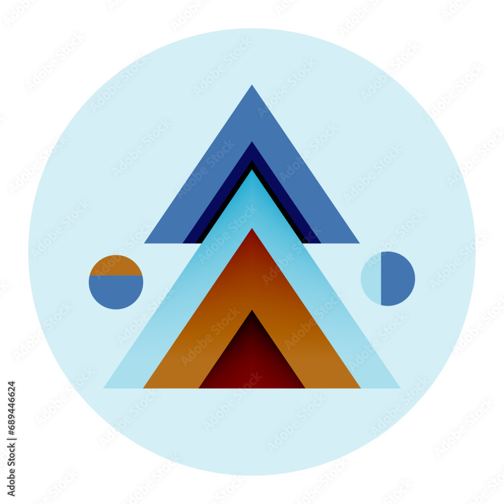 Christmas tree. Abstract geometric triangles New Year Concept Christmas tree. Abstract geometric triangles New Year Concept