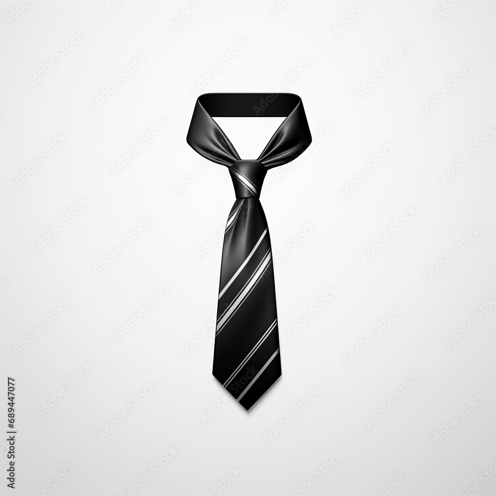 minimalistic logo with a tie on white background. The emblem for the men's salon of the clothing store minimalistic logo with a tie on white background. The emblem for the men's salon of the clothing store