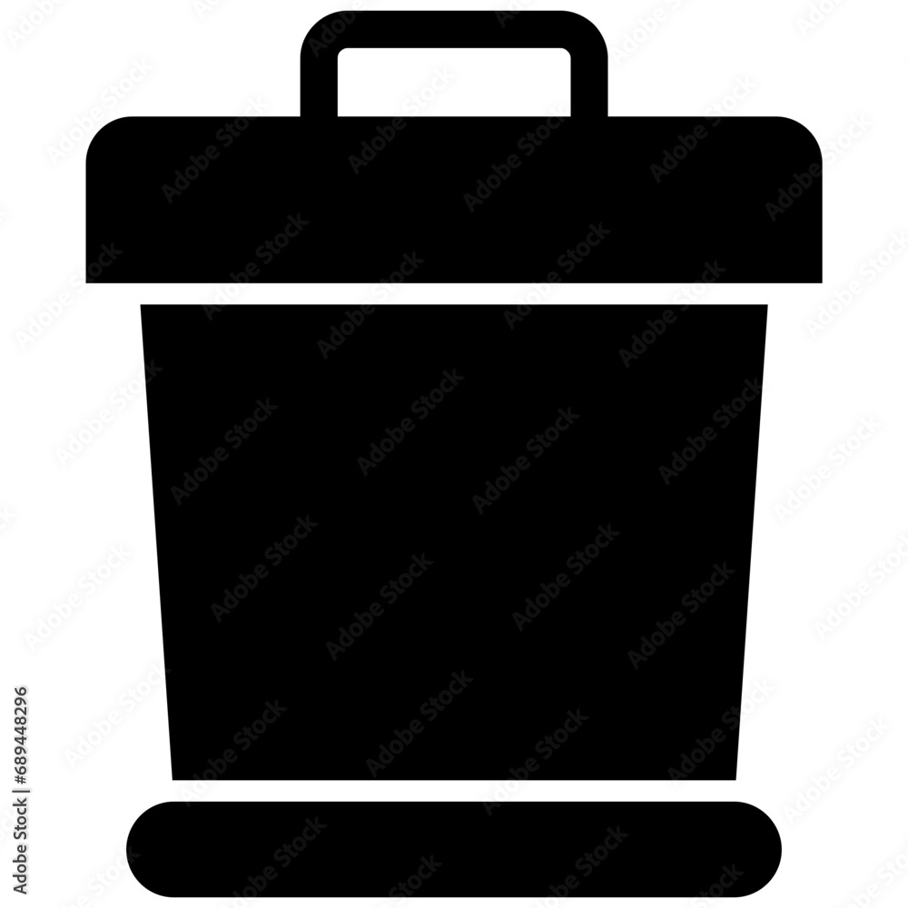 Trash symbol icon black and white glyph Trash symbol icon black and white glyph