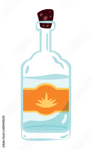mexico mezcal bottle isolated