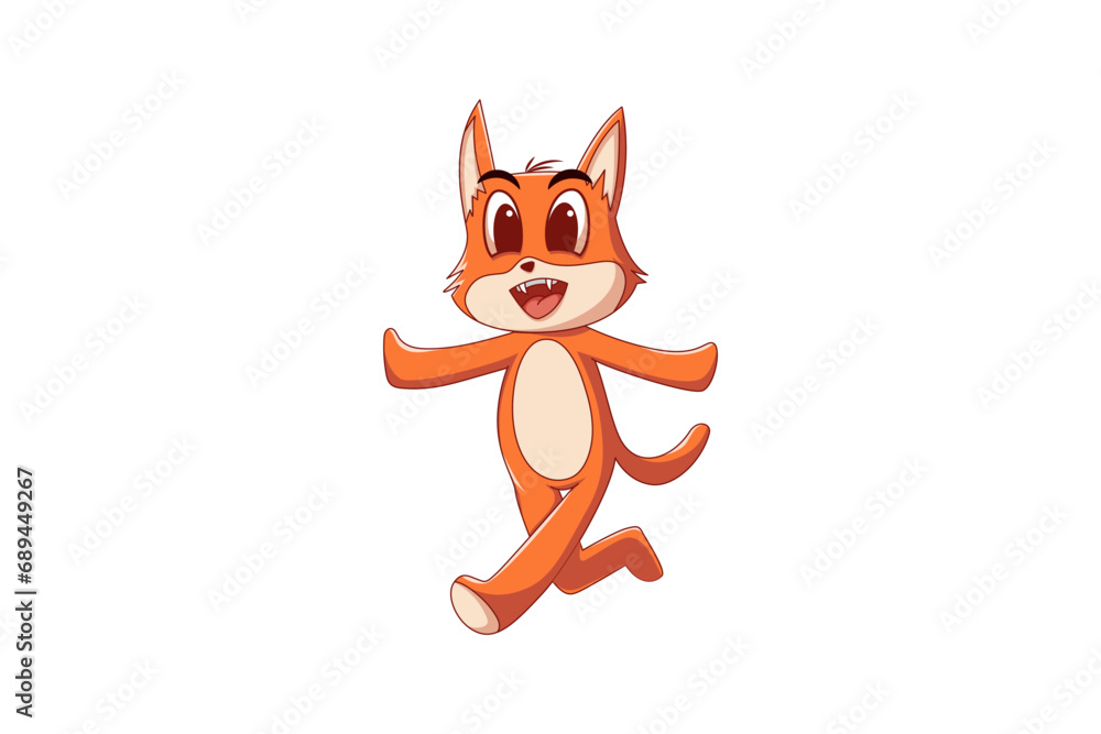 Obraz premium Cute Fox Character Design Illustration