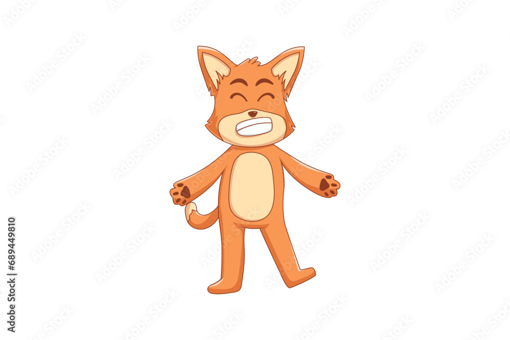 Obraz premium Cute Fox Character Design Illustration
