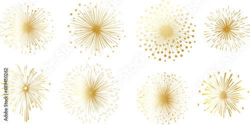 firework gold isolated on white background EPS10