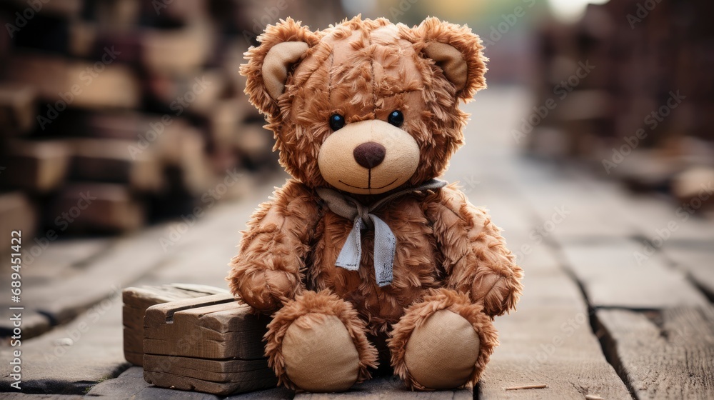 Obraz premium Teddy Bear, Background Image, Desktop Wallpaper Backgrounds, HD