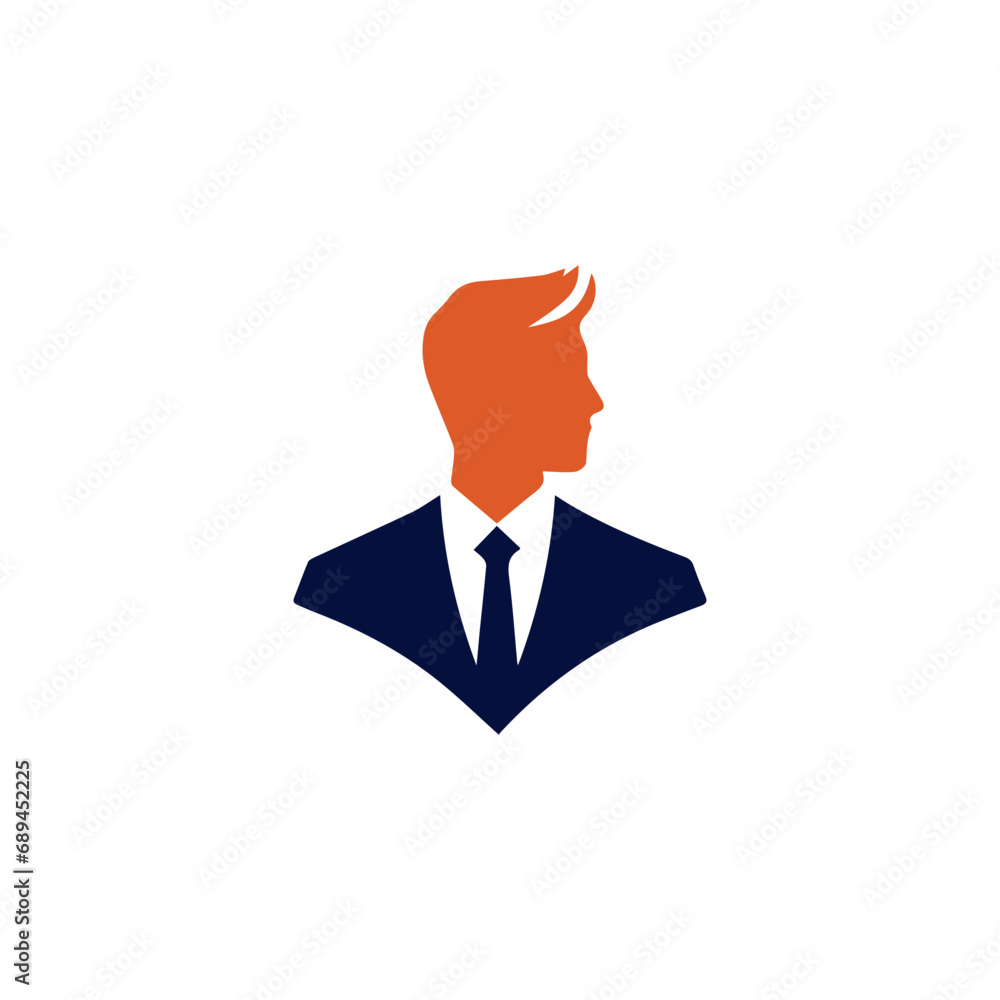Businessman Logo Simple Flat Vector Businessman Logo Simple Flat Vector