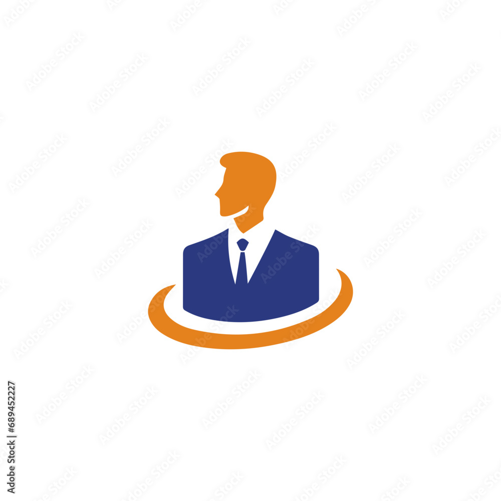 Businessman Logo Simple Flat Vector Businessman Logo Simple Flat Vector