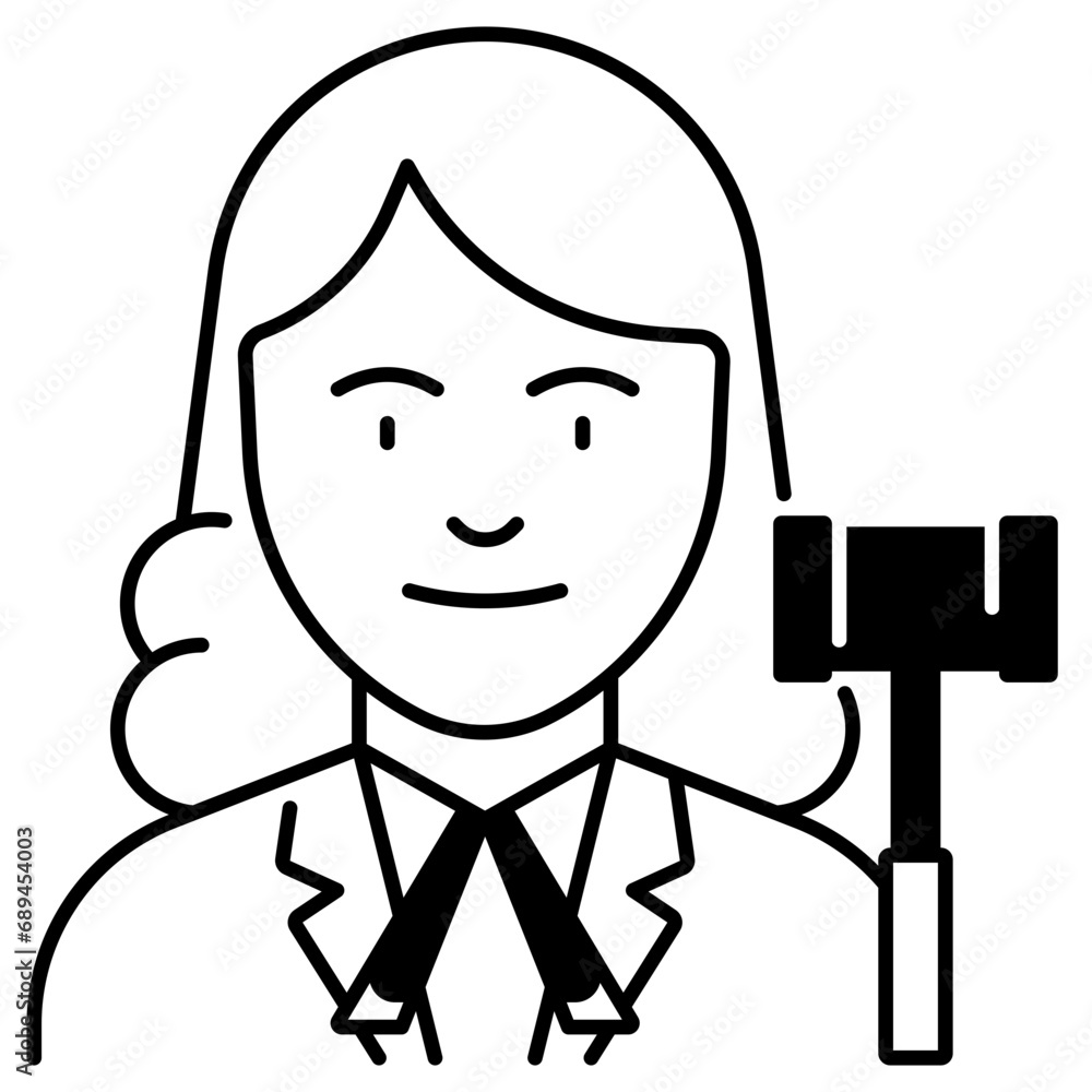 Female Prosecutor Icon