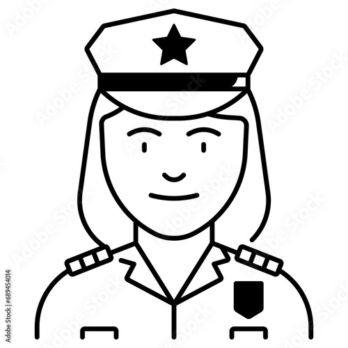 Female Police Icon photo