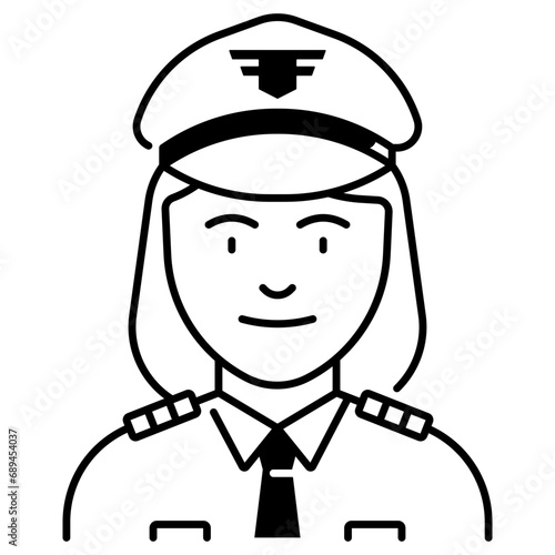 Female Pilot Icon