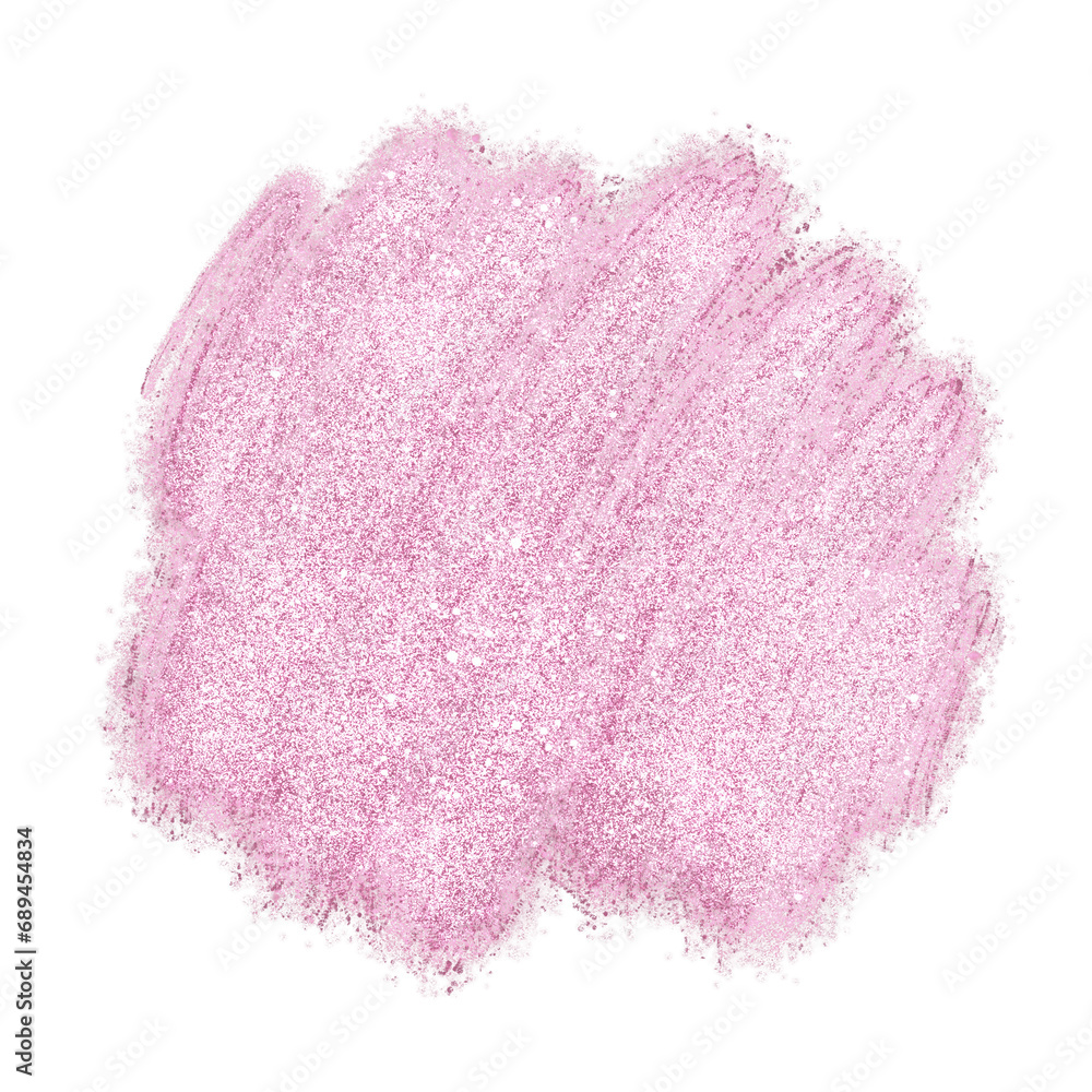 Abstract pink glittery brush strokes background frame texture
