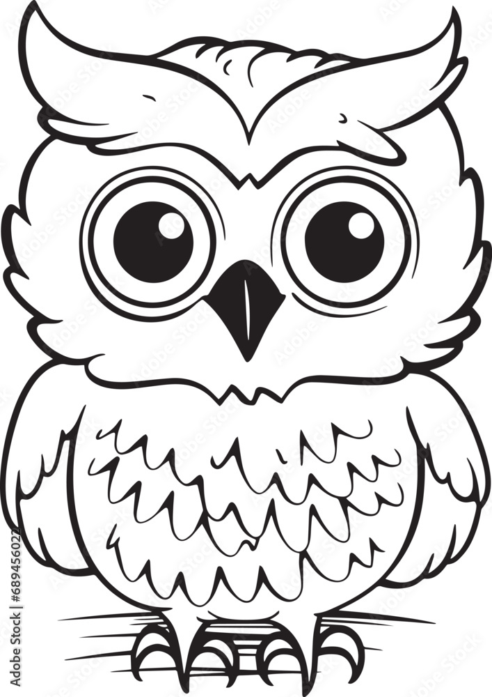 Fototapeta premium coloring page owl