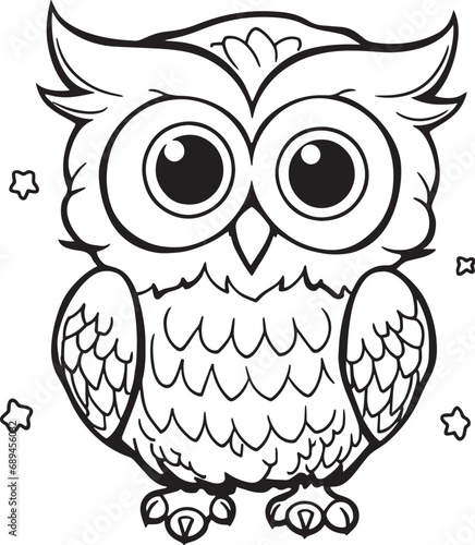 coloring page owl