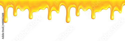 realistic honey drip seamless frame background photo