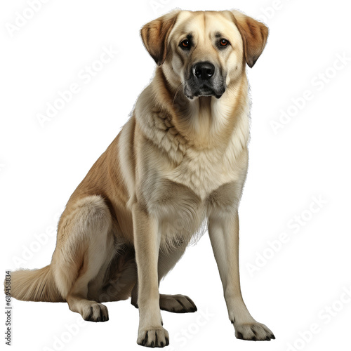 Anatolian shepherd dog on transparent background.