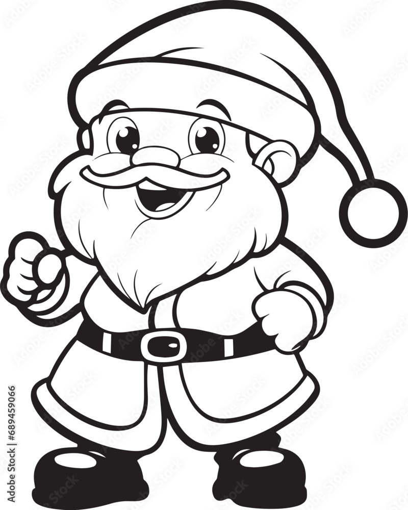 Obraz premium funny santa claus