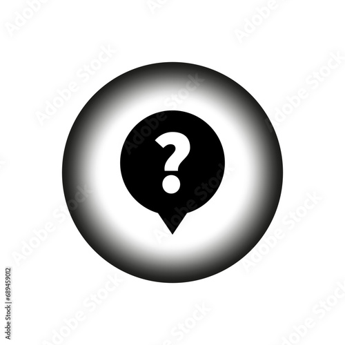 Question mark message icon. Status icon. Vector illustration. EPS 10.