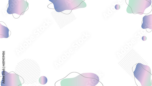 カラフルなグラデーション　抽象的な液体シェイプのベクターイラスト