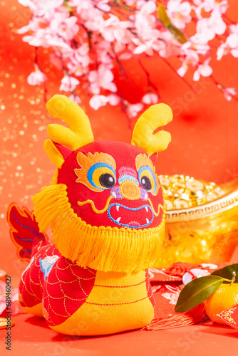 Tradition Chinese cloth doll dragon,2024 is year of the dragon