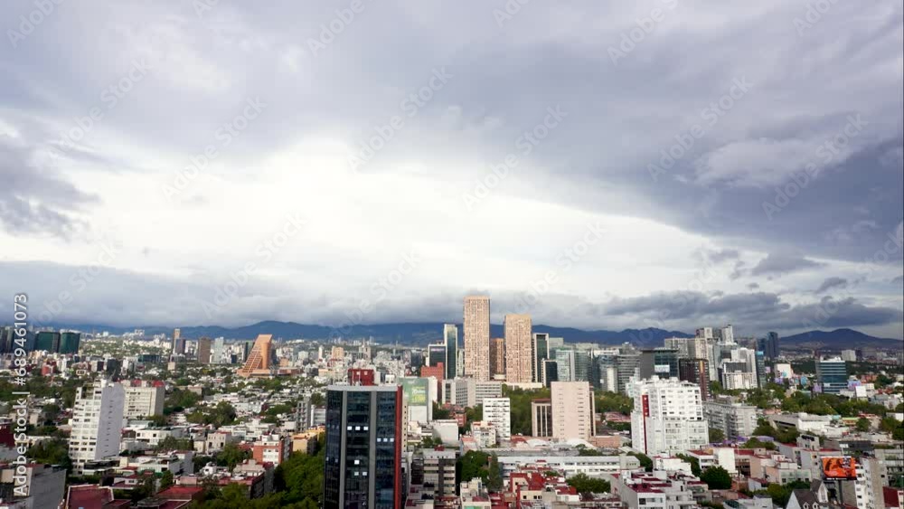 hyperlapse shot at a very cloudy day in mexico city at midday hyperlapse shot at a very cloudy day in mexico city at midday