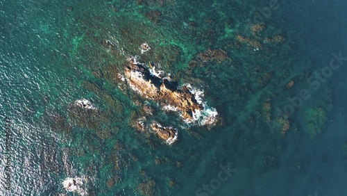 Top down view of Reef on coast of Osatsu Bay, Mie Japan photo