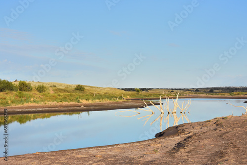 Lagoon and grasslands