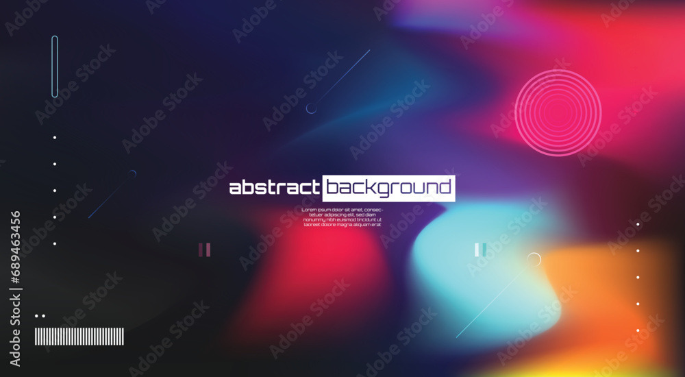 Abstract futuristic technology blurred dark blue liquid neon light colours background dynamic geometric shape website landing page or banner template modern style vector illustration. login form Abstract futuristic technology blurred dark blue liquid neon light colours background dynamic geometric shape website landing page or banner template modern style vector illustration. login form