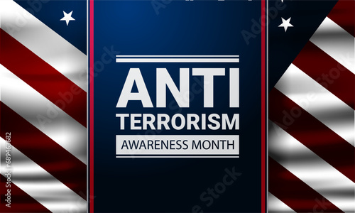 Antiterrorism Awareness Month Background Vector Illustration 