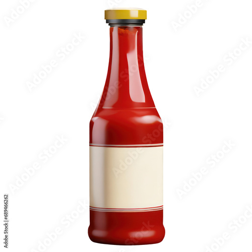 bottle Hot sauce isolated on transparent background