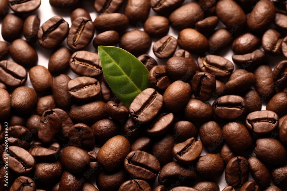 Obraz premium Roasted coffee beans background